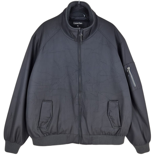 Calvin Klein Grey Quilted Windbreaker Jacket Size XL