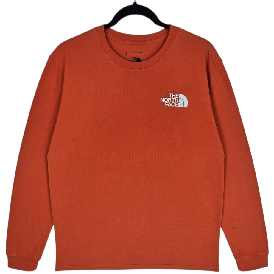 The North Face Orange Long Sleeve Tee Shirt Size L