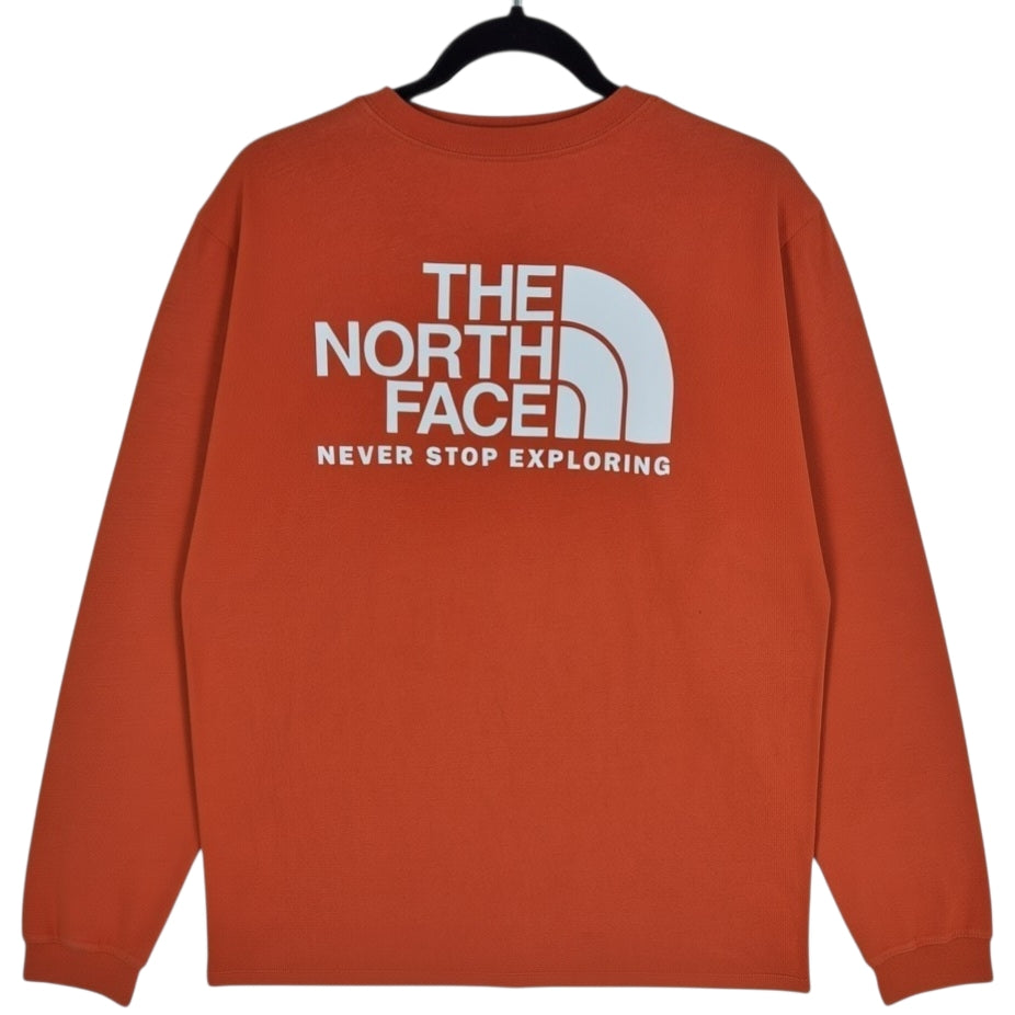 The North Face Orange Long Sleeve Tee Shirt Size L