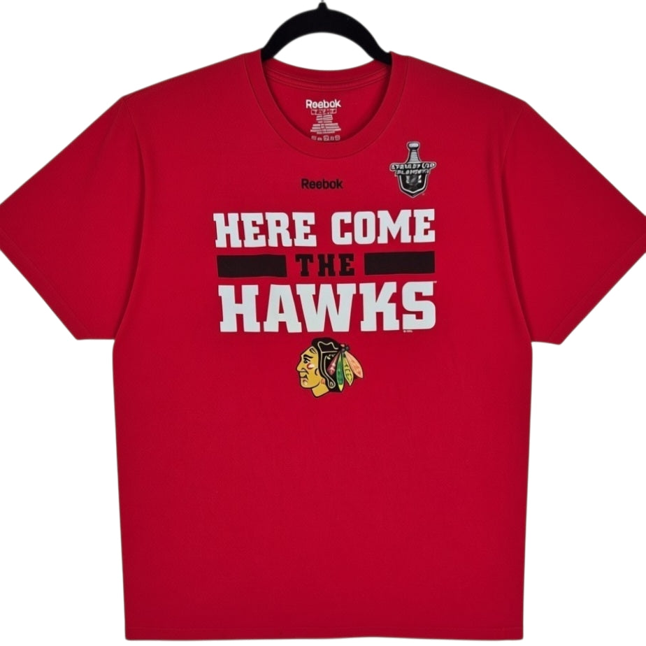 Reebok NHL Chicago Blackhawks 2015 Red Tee Shirt Size L