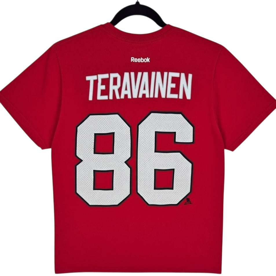 Reebok NHL Chicago Blackhawks Red Tervainen 86 Tee Shirt Size M