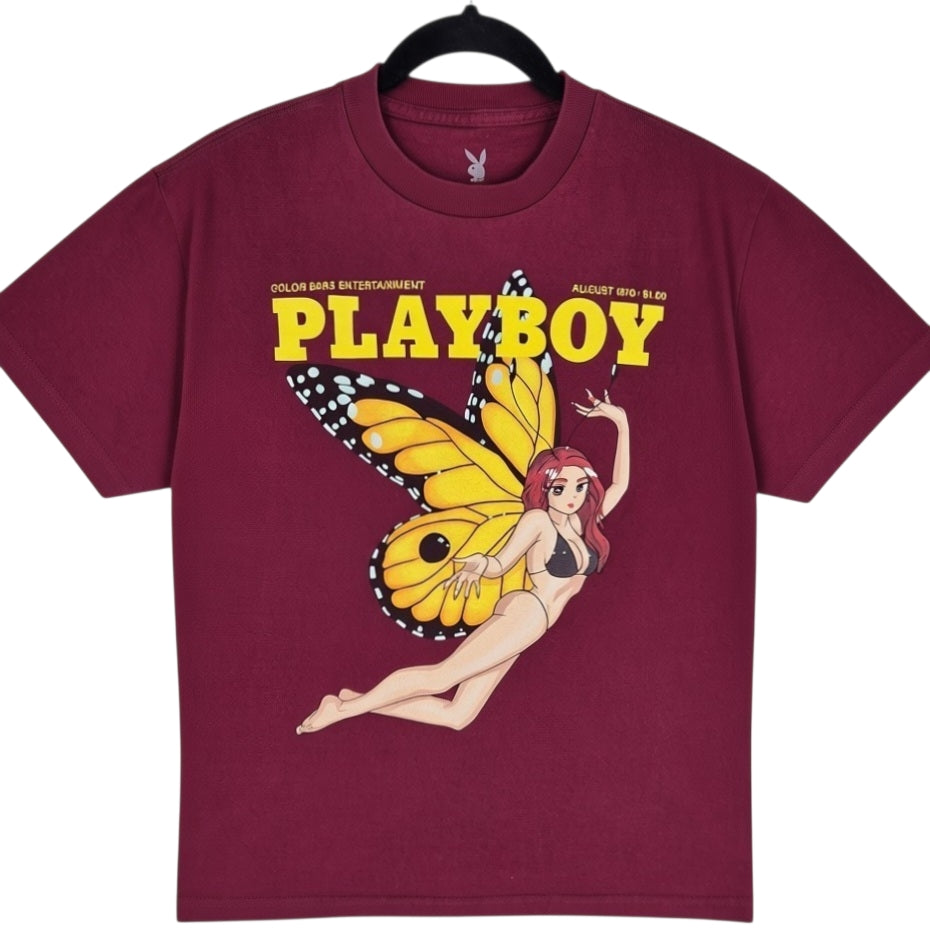 Playboy Burgundy Tee Shirt Size M