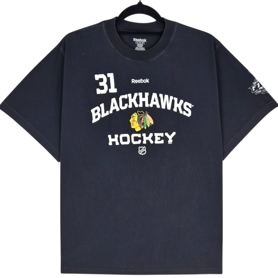 Reebok NHL Chicago Blackhawks 2010 Final Niemi 31 Tee Shirt Size M