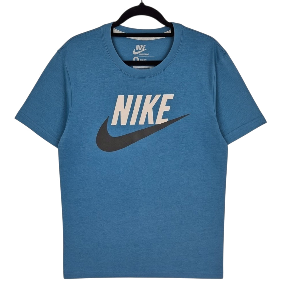 Nike Blue Monogram Stretch Slim Fit Tee Shirt Size M
