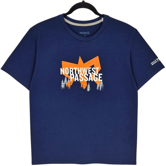 Reebok Ragnar 2017 Northwest Passage Finisher Dark Blue Tee Shirt Size L