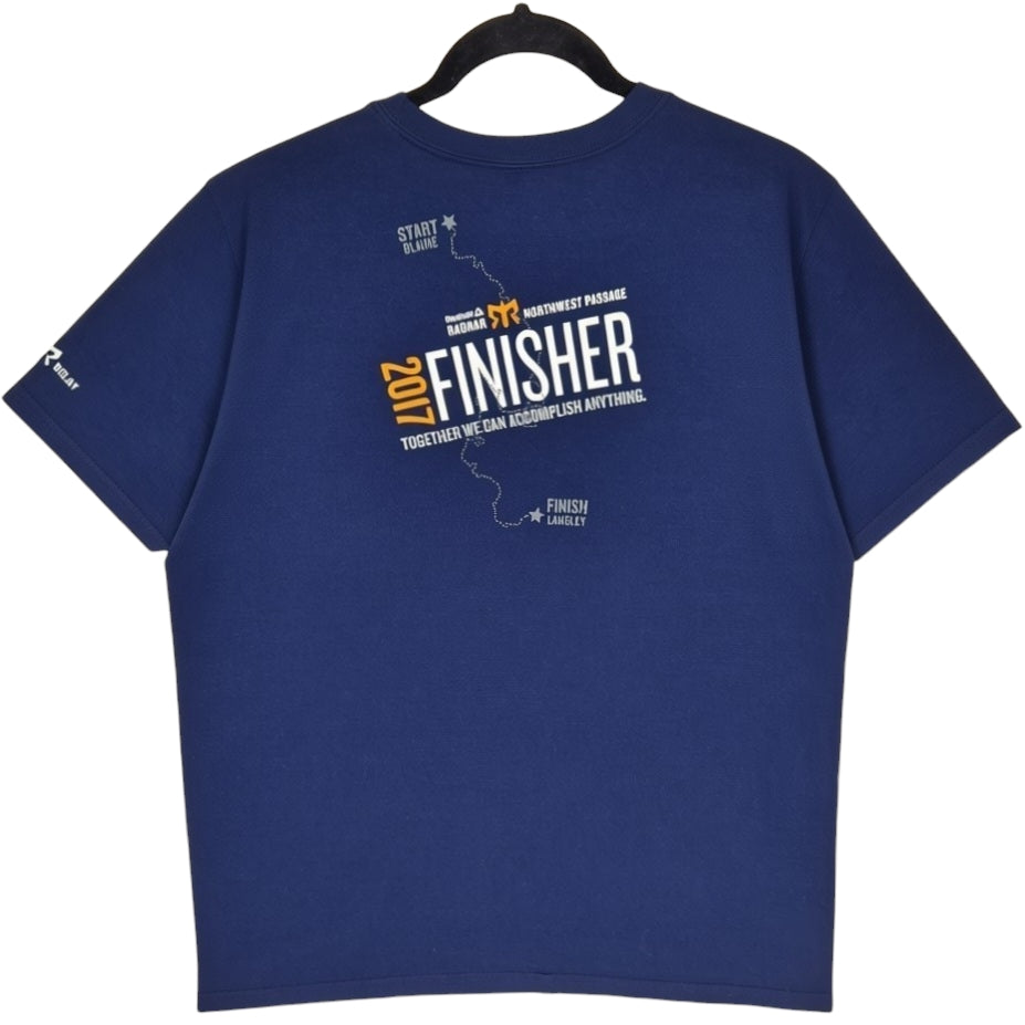 Reebok Ragnar 2017 Northwest Passage Finisher Dark Blue Tee Shirt Size L
