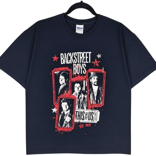 Backstreet Boys 2010 This is Us Tour Black Tee Shirt Size L