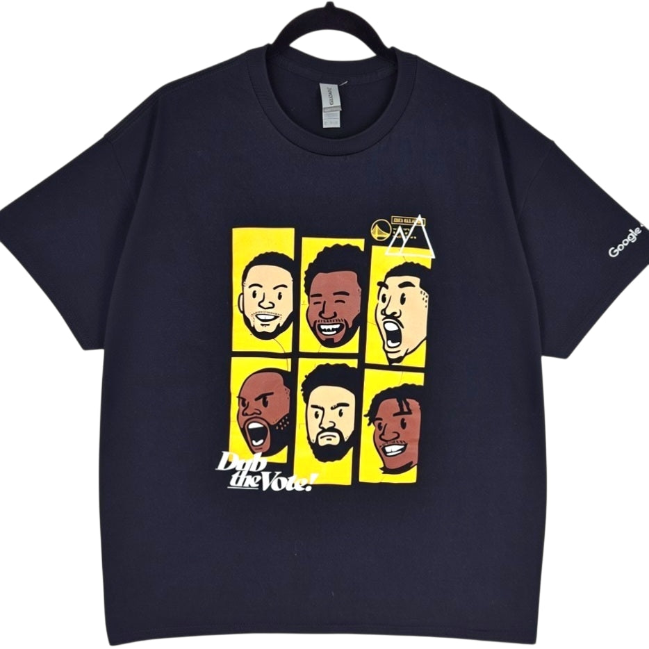 2023 Golden State Warriors All Star Black Dub The Vote Tee Shirt Size XL