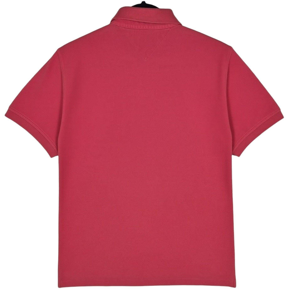 Tommy Hilfiger Coral Pink Cotton Polo Shirt Size L