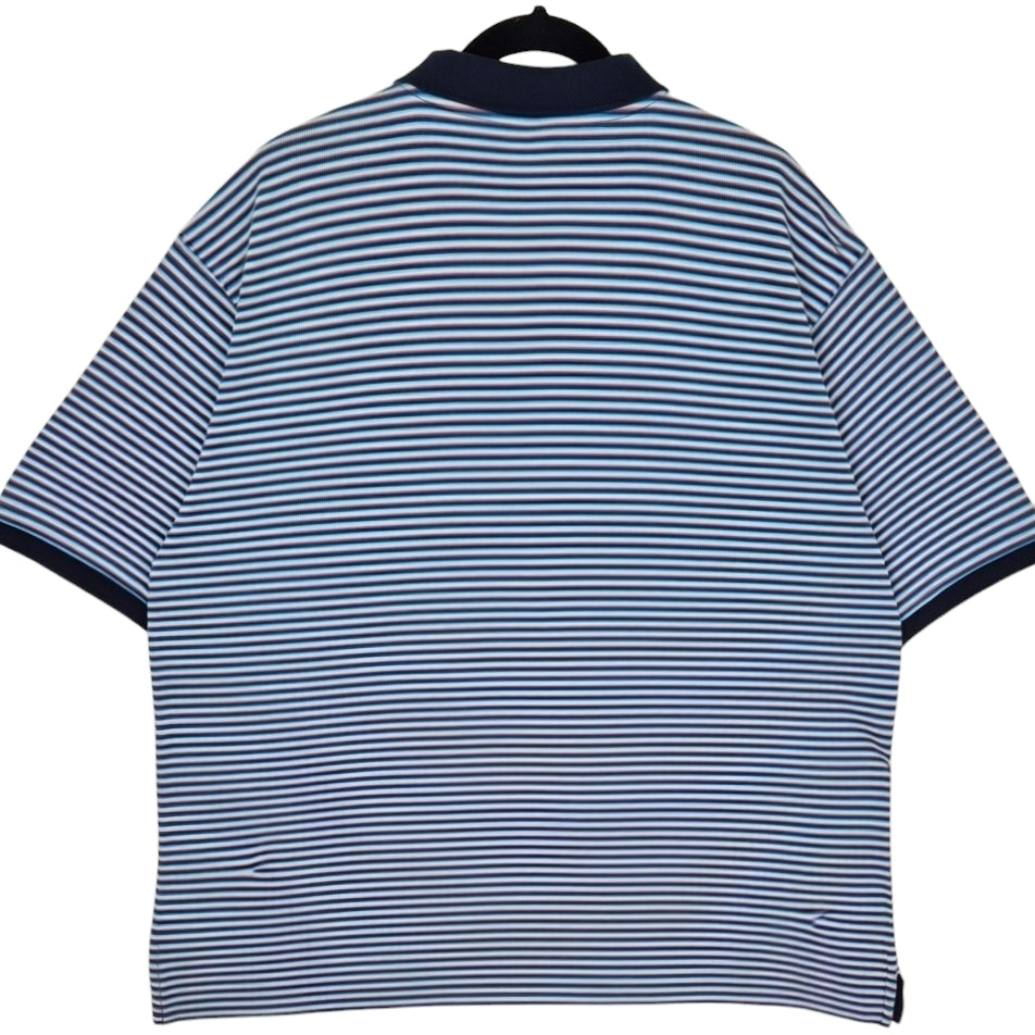 Rodd & Gunn Blue & White Striped Stretch Polo Shirt Size 3XL