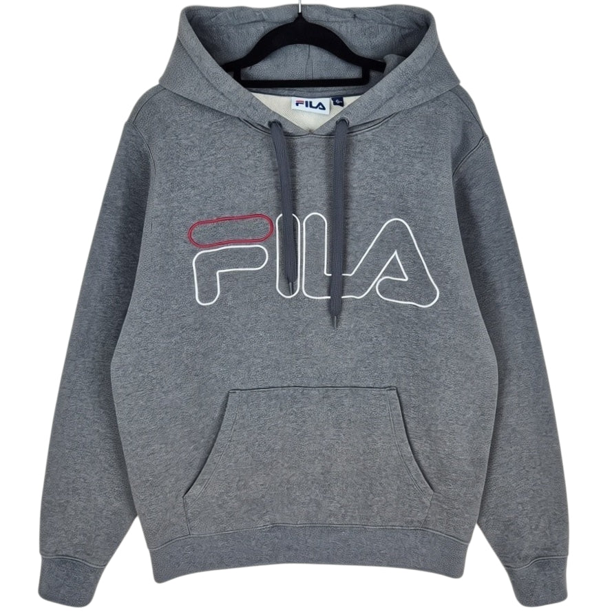 FILA Grey Embroidered Hoodie Size S
