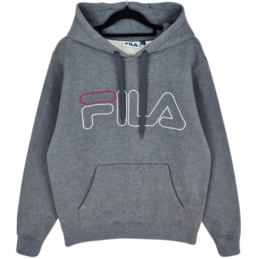 FILA Grey Embroidered Hoodie Size S