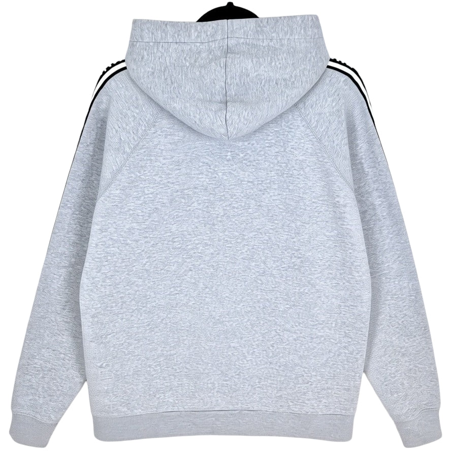 Adidas Light Grey Sleeve Tape Hoodie Size XL