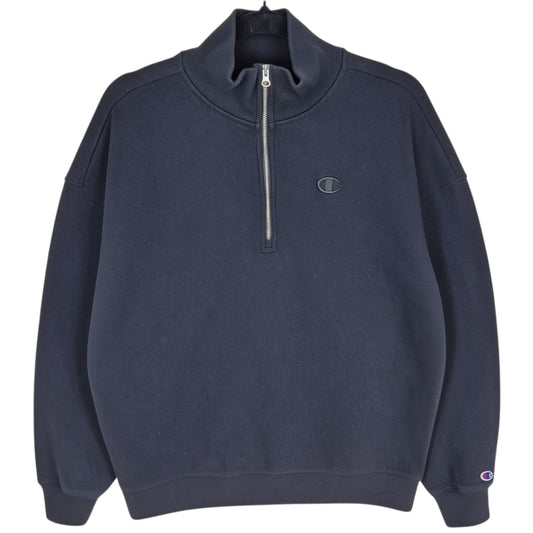 Champion Black Quarter Zip Sweater Size S