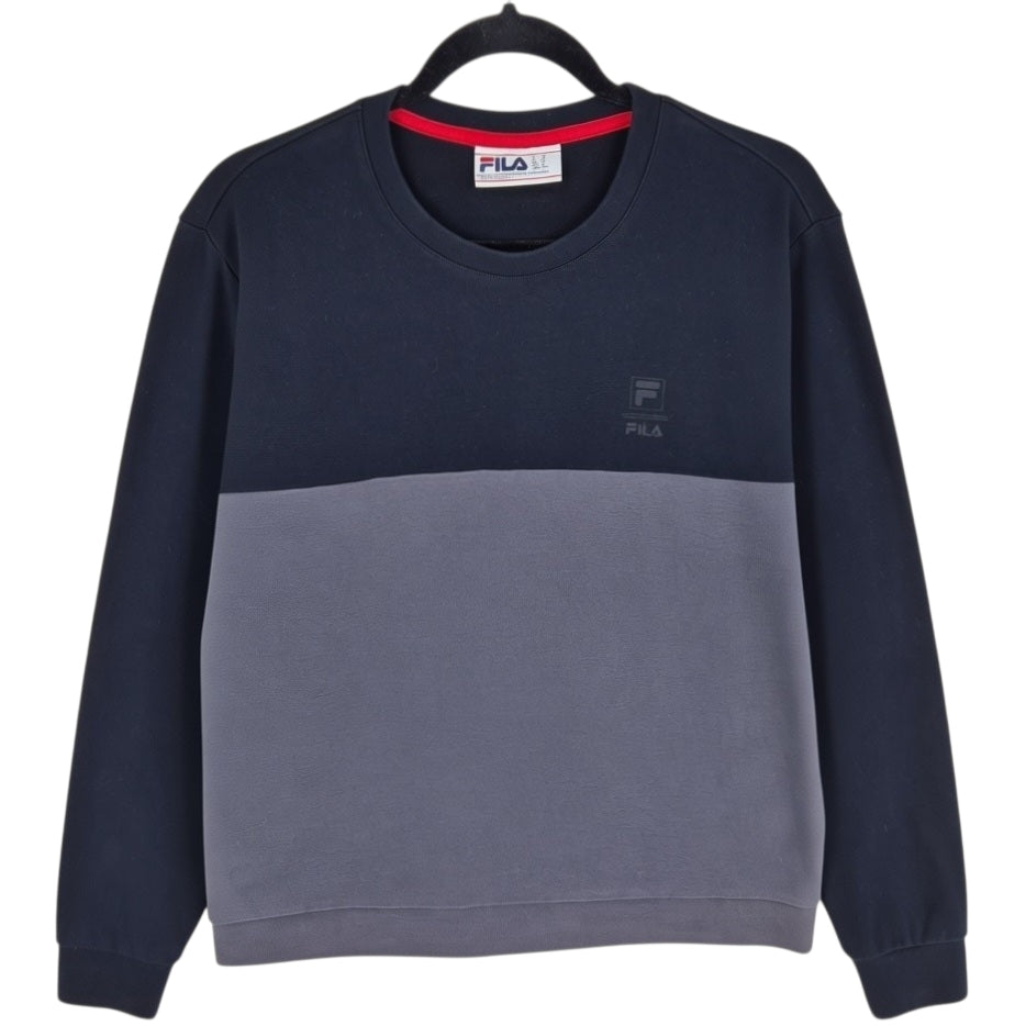 FILA Black & Grey Crewneck Sweater Size M