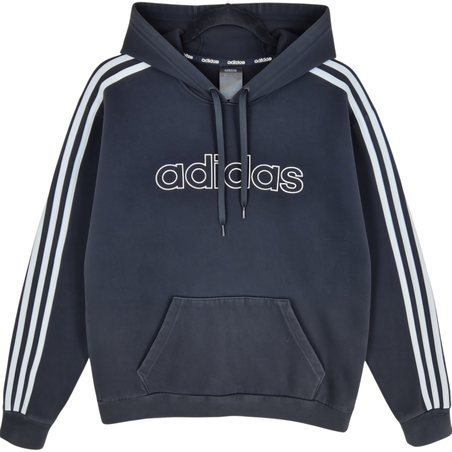 Adidas Black Chest Script Hoodie Size S