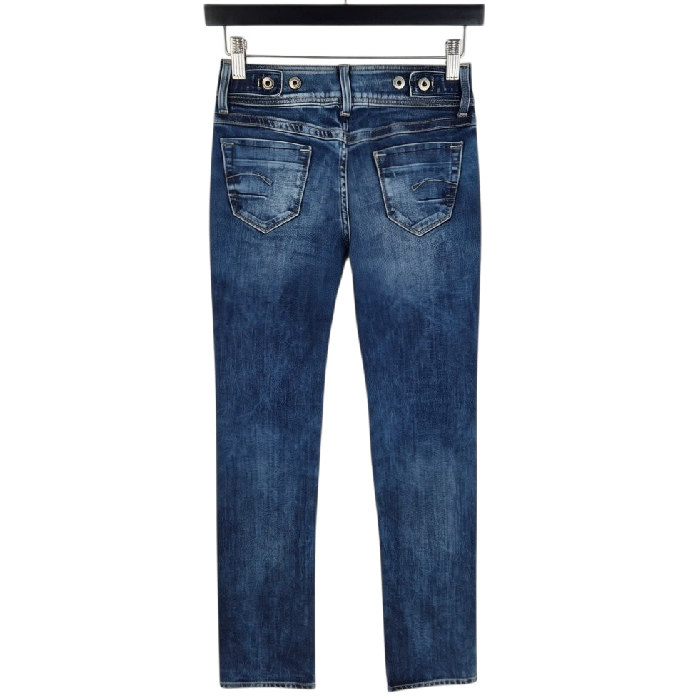 G Star Raw Jeans Womens Dark Blue Low Waist Denim W23