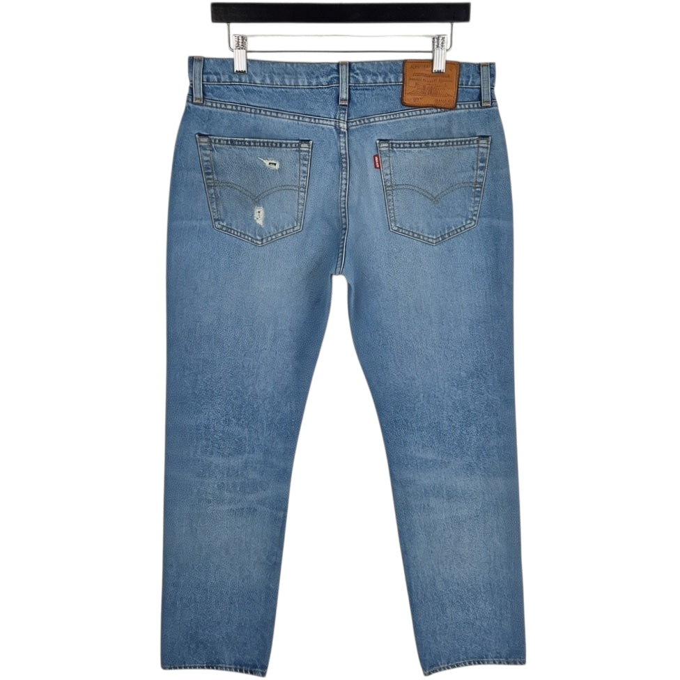 Levis Premium 511 Jeans Blue Distressed Denim W33