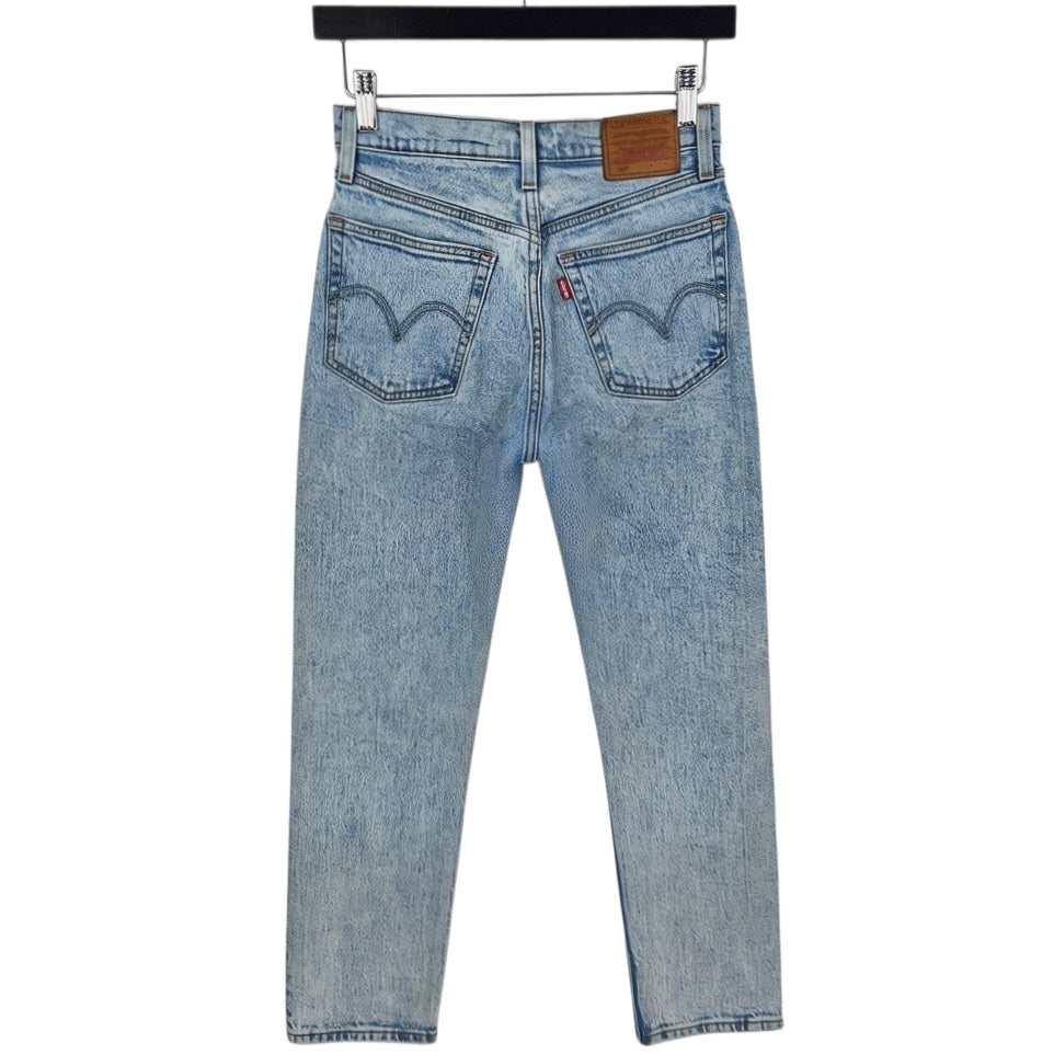 Levis Premium 501 Jeans Womens Light Blue Heavy Denim W25