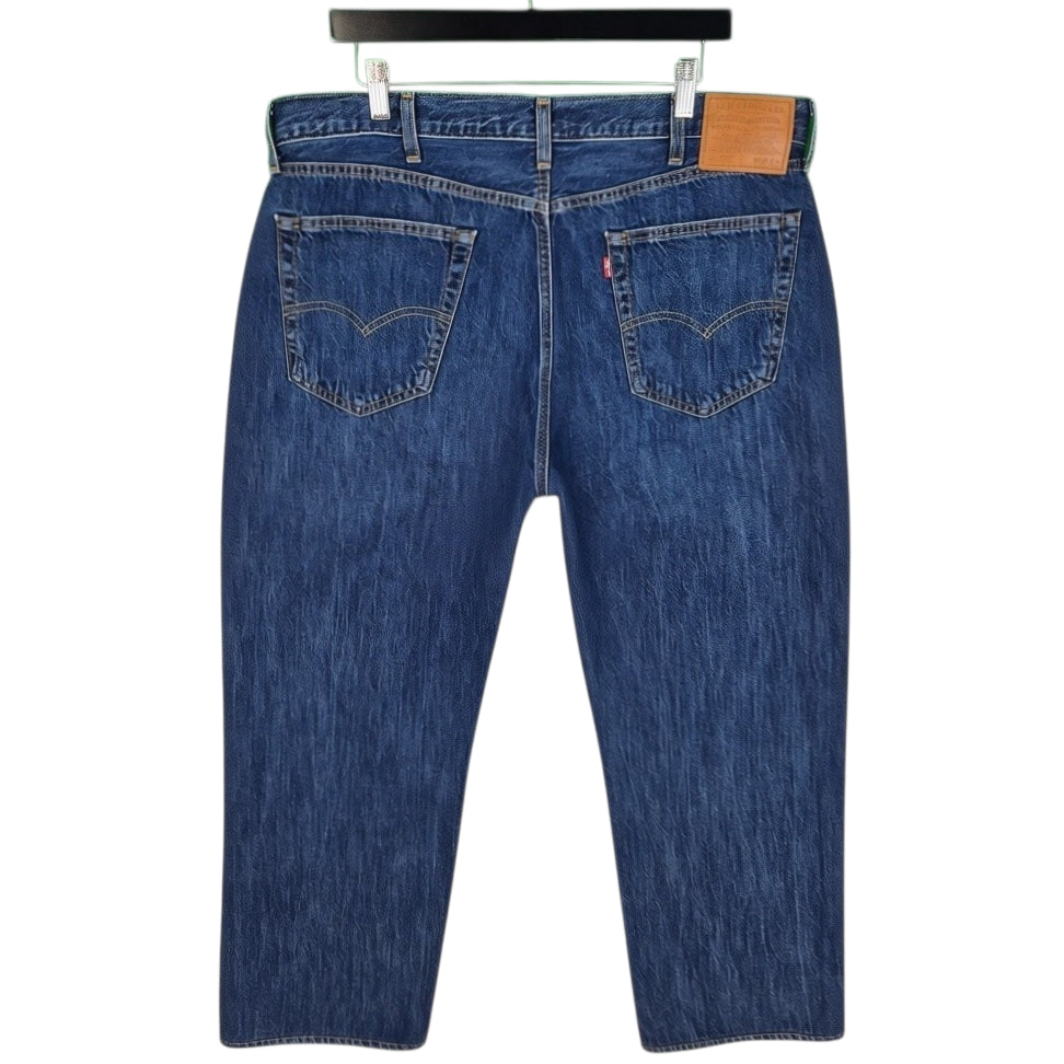 Levis Premium 555 Jeans Dark Blue Straight Leg Denim W38