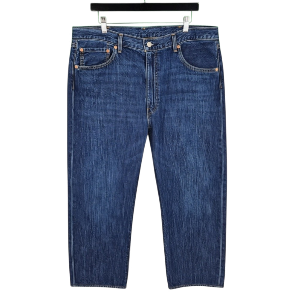 Levis Premium 555 Jeans Dark Blue Straight Leg Denim W38