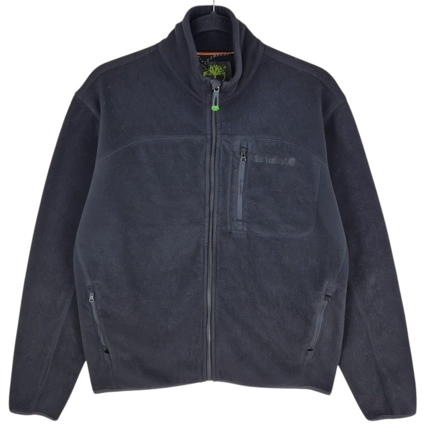 Timberland Black Fleece Zip Jumper Size M