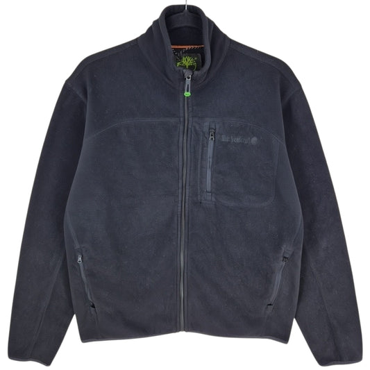 Timberland Black Fleece Zip Jumper Size M