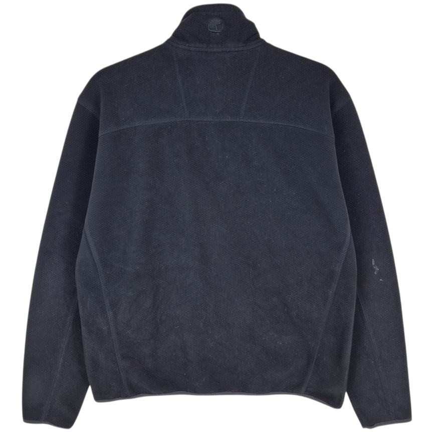 Timberland Black Fleece Zip Jumper Size M
