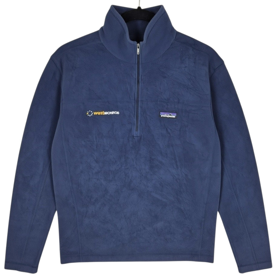 Patagonia Dark Blue Quarter Zip Fleece Jumper Size S