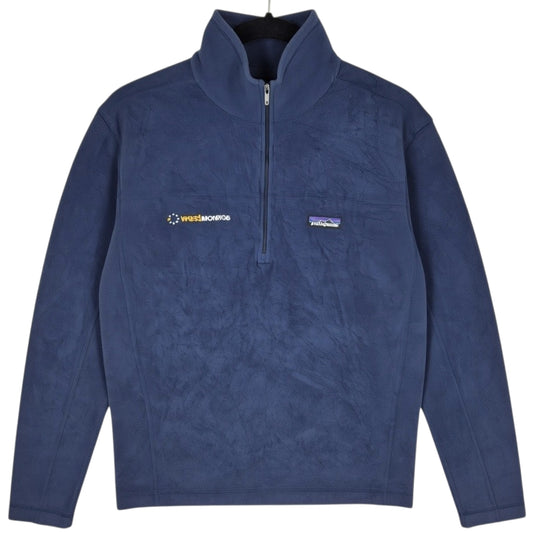 Patagonia Dark Blue Quarter Zip Fleece Jumper Size S