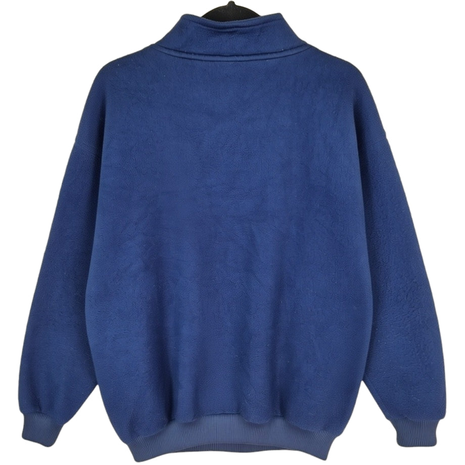Vintage Puma 80's Dark Blue Quarter Zip Fleece Jumper Size M