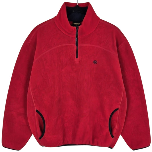 Vintage Nautica Competition 90's Red Quarter Zip Fleece Jumper Size M