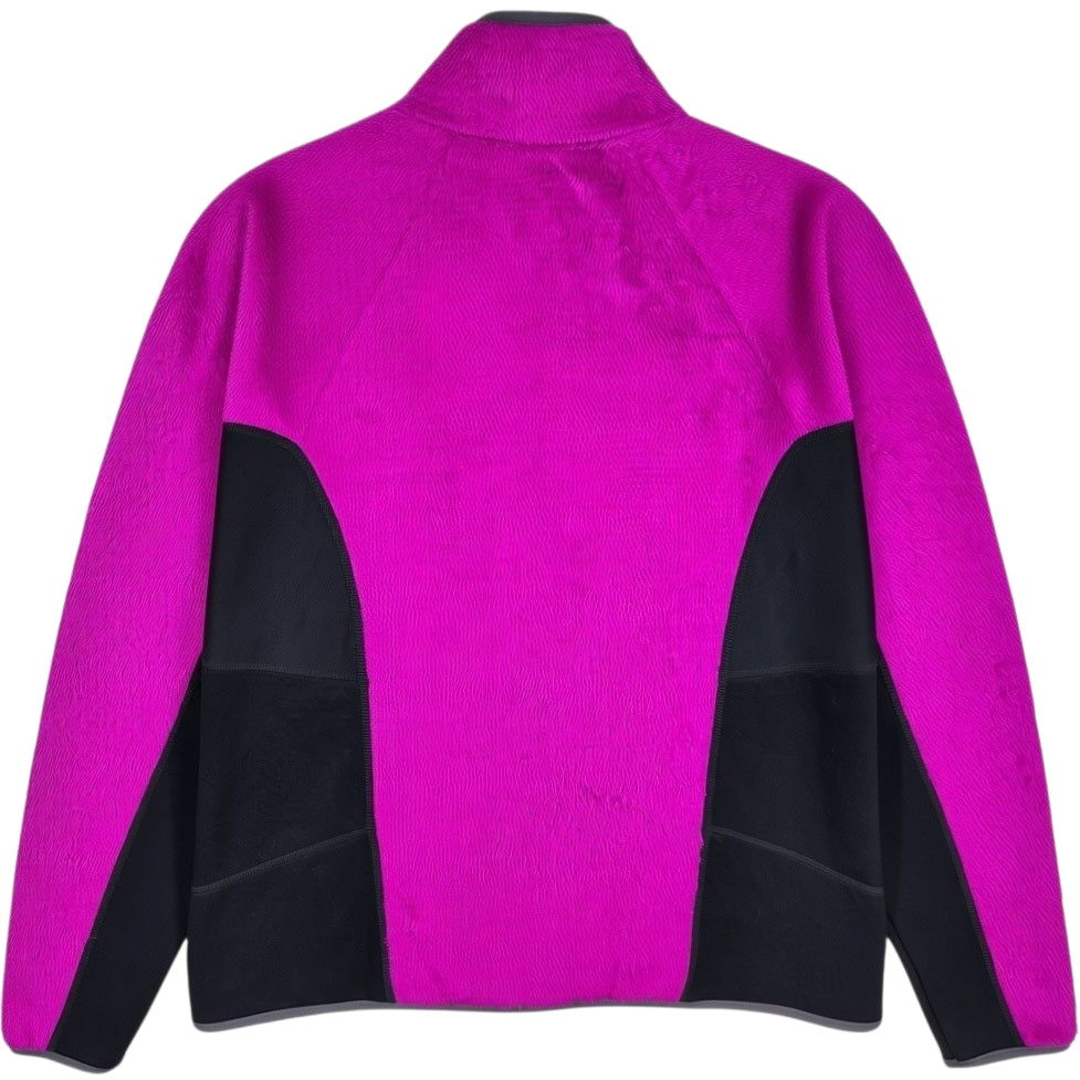 FILA Sport Womens Magenta Mink Fleece Zip Jumper Size L
