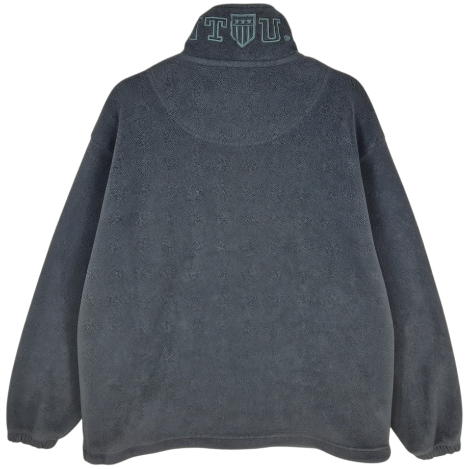 Vintage GANT USA Dark Green Quarter Zip Fleece Jumper Size XL
