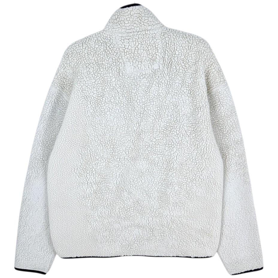 Nautica Cream White Quarter Button Fleece Jumper Size L