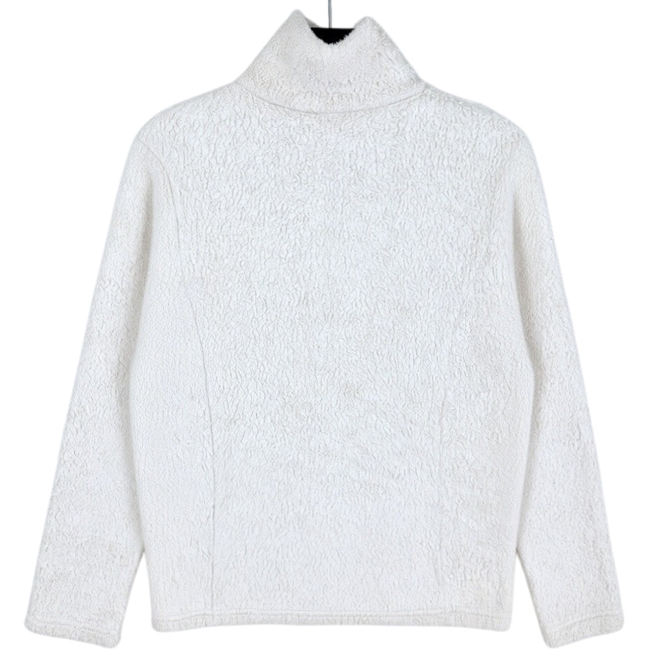 Patagonia Womens White Quarter Zip Fleece Jumper Size XS