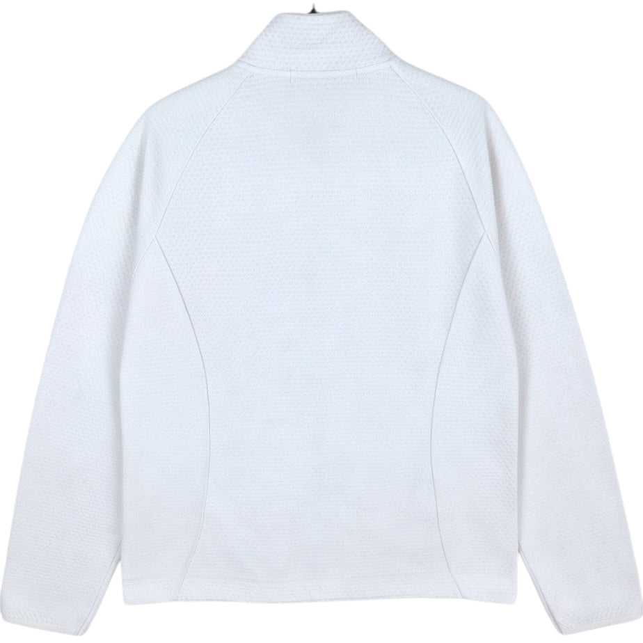 Vintage Nike Golf 2000's Womens White Fleece Zip Jumper Size M