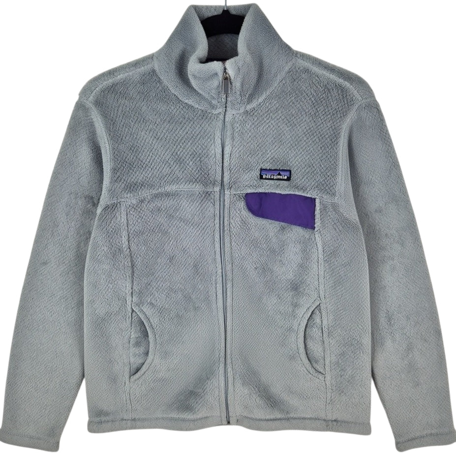Patagonia Womens Grey Fleece Zip Jumper Size M
