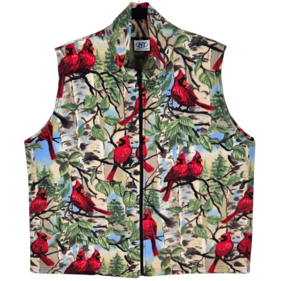 Vintage PFI Fashions 90's Colourful USA Made Fleece Vest Size XL