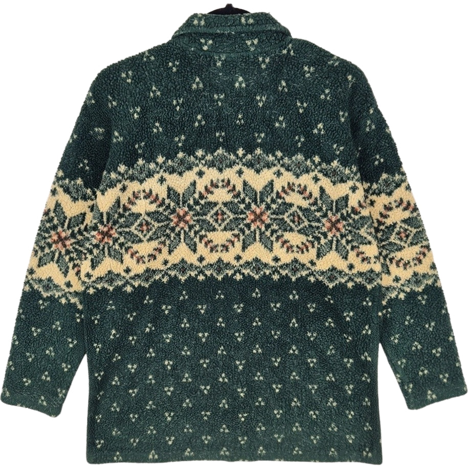 Vintage Cenza by Palmettos Grey USA Made Button Fleece Jumper Size M