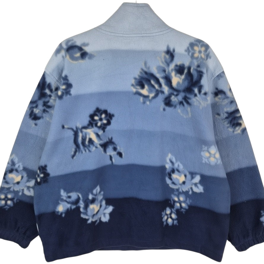 Vintage Alfred Dunner 90's Blue Fleece Zip Jumper Size XL