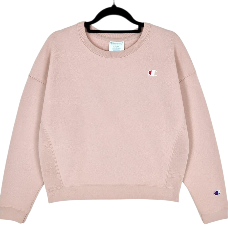 Champion Reverse Weave Womens Light Pink Crewneck Sweater Size L
