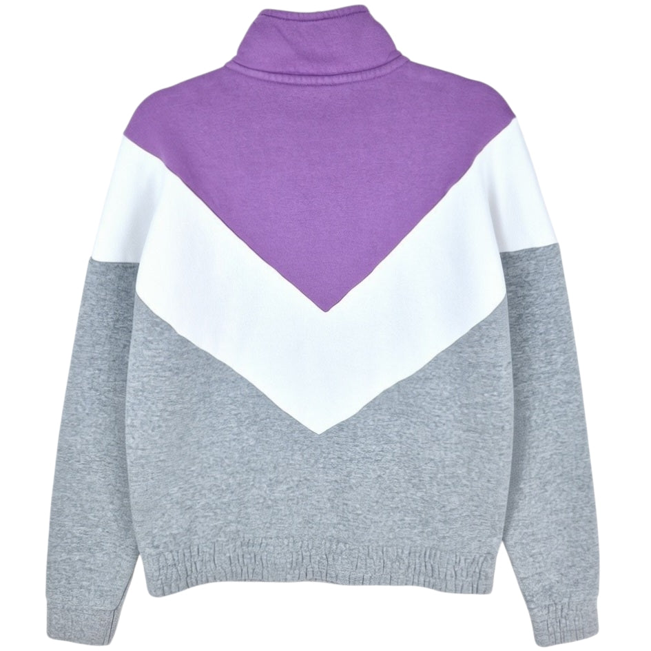 FILA Grey & Purple Quarter Zip Sweater Size S
