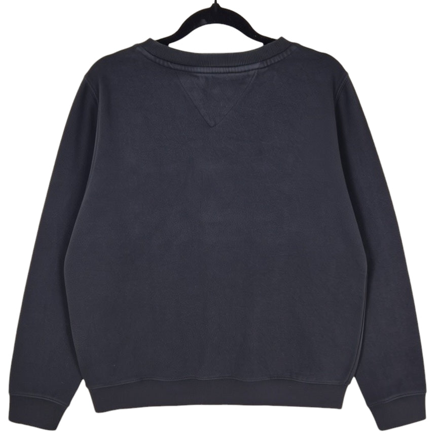 Tommy Jeans Black Embroidered Crewneck Sweater Size M
