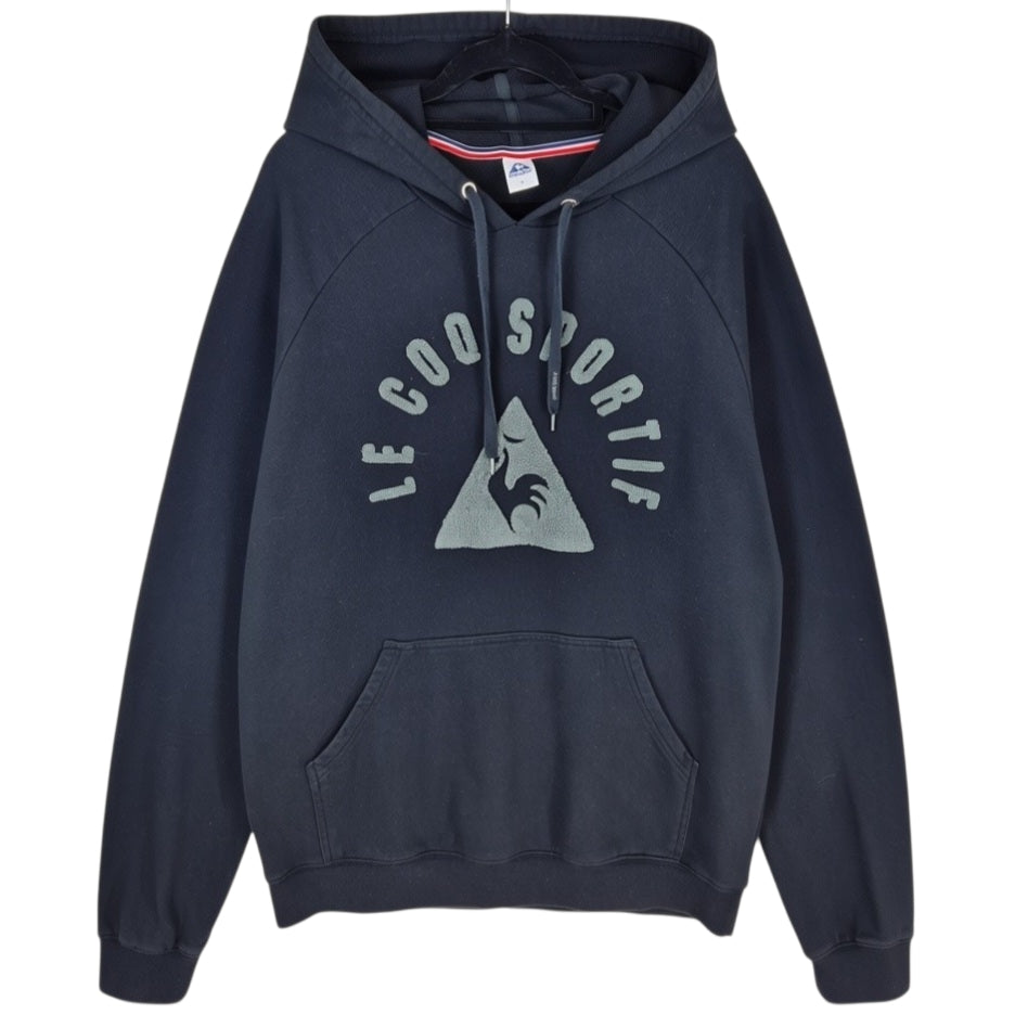Le Coq Sportif Black Chenille Hoodie Size XL