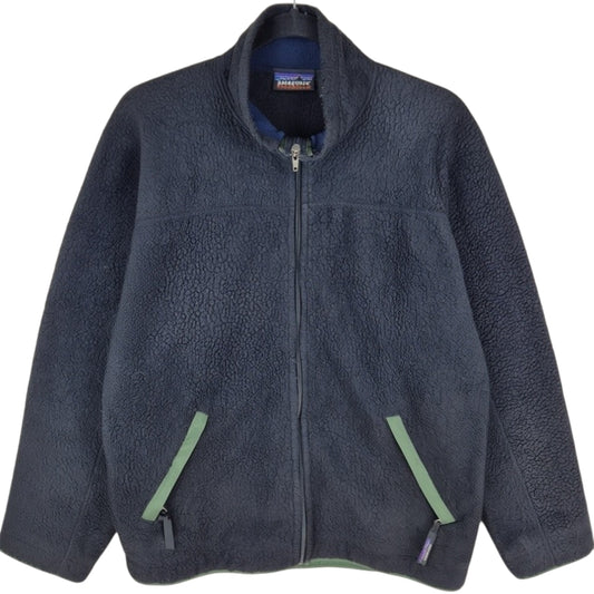 Vintage Patagonia 90's Black USA Made Fleece Zip Jumper Size S
