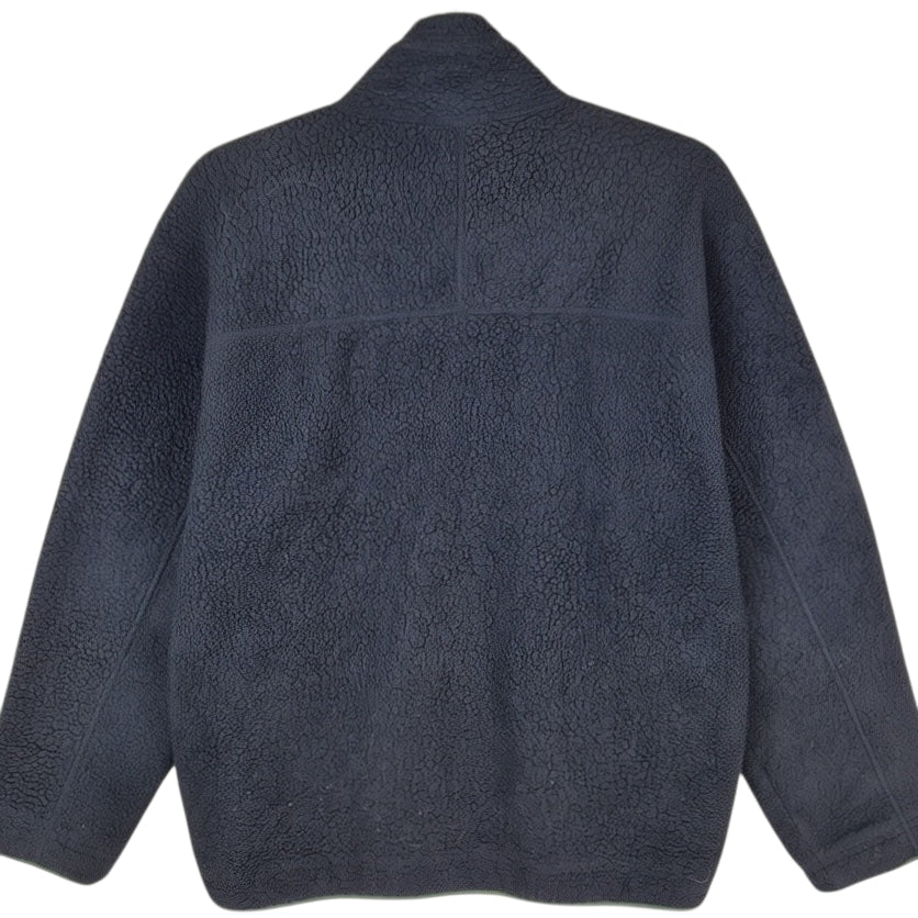 Vintage Patagonia 90's Black USA Made Fleece Zip Jumper Size S