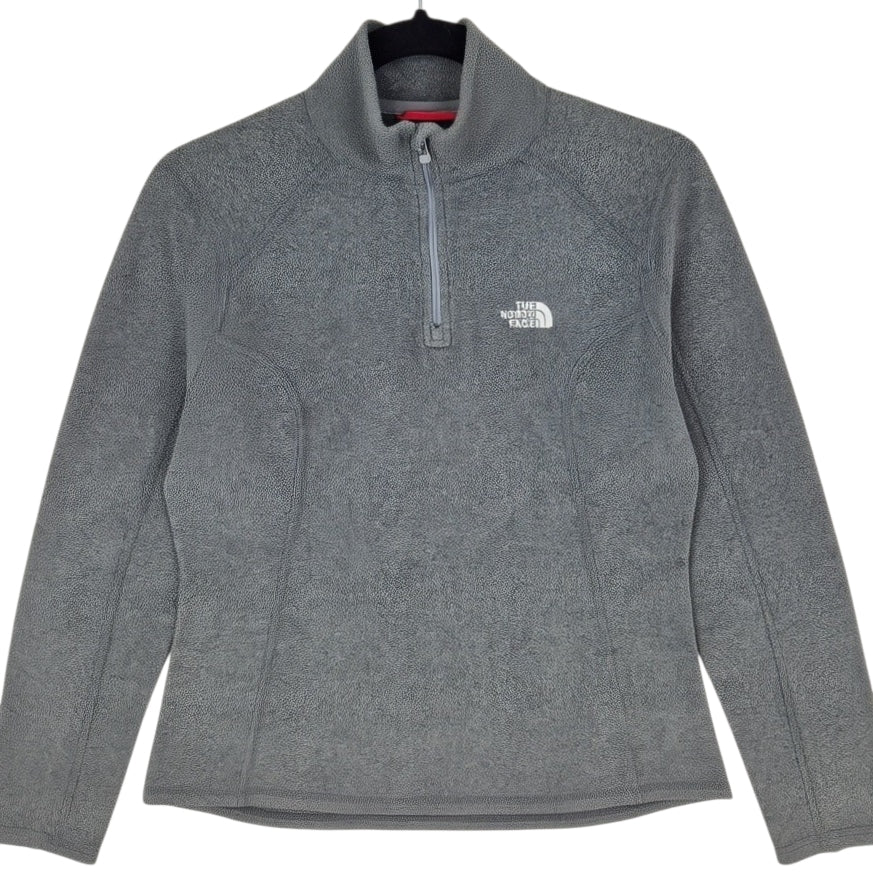 The North Face Womens Grey Light Quarter Zip Fleece Jumper Size S