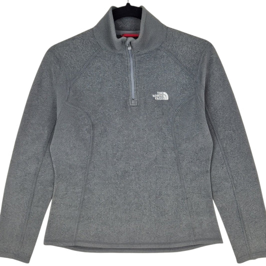 The North Face Womens Grey Light Quarter Zip Fleece Jumper Size S