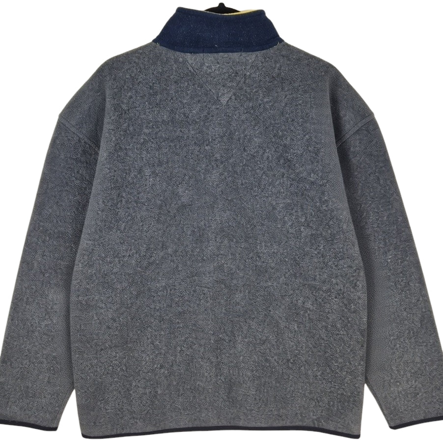 Vintage Tommy Hilfiger Grey Quarter Zip Fleece Jumper Size XL